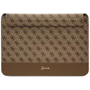 Púzdro Guess Laptop Sleeve 14" brown 4G Stripe Metal Logo (GUCS14PS4SGW)