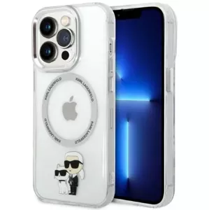 Kryt Karl Lagerfeld iPhone 14 Pro 6,1" hardcase transparent IML NFT Karl&Choupette Magsafe (KLHMP14LHNKCIT)