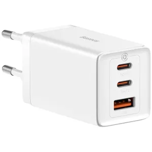 Nabíjačka Baseus GaN5 Pro wall charger 2xUSB-C + USB, 65W (white)
