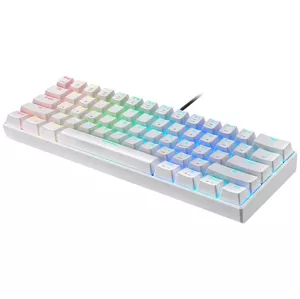 Herná klávesnica Mechanical gaming keyboard Motospeed CK61 RGB, white (6953460501928)