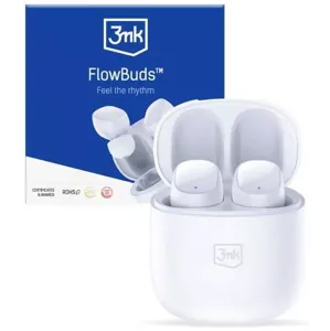 Slúchadlá 3MK FlowBuds wireless bluetooth headphones white