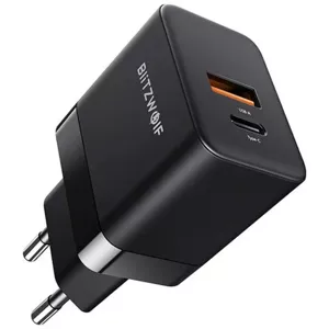 Nabíjačka Wall charger Blitzwolf BW-S21 GaN 35W, USB + USB-C (black)