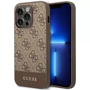Kryt Guess GUHCP14XG4GLBR iPhone 14 Pro Max 6,7" brown hard case 4G Stripe Collection (GUHCP14XG4GLBR)