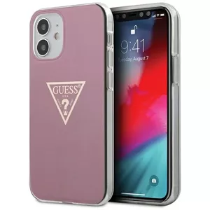 Kryt Guess GUHCP12SPCUMPTPI iPhone 12 mini 5,4" pink hardcase Metallic Collection (GUHCP12SPCUMPTPI)