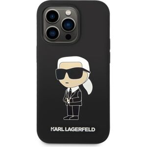 Karl Lagerfeld Liquid Silicone Ikonik NFT kryt iPhone 14 Pro Max čierny