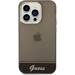 Guess PC/TPU Camera Outline Translucent Zadný Kryt pre iPhone 14 Pro Max Black