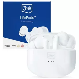 Slúchadlá 3MK LifePods wireless bluetooth headphones with ANC white