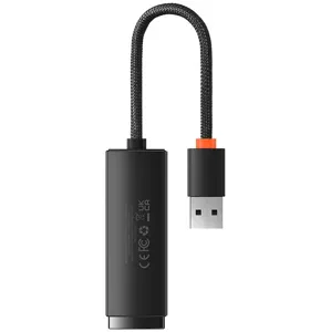 Redukcia Baseus Lite Series USB to RJ45 network adapter, 100Mbps (black)