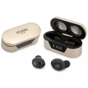 Slúchadlá Guess GUTWST31ED TWS Bluetooth earphones + docking station gold (GUTWST31ED)
