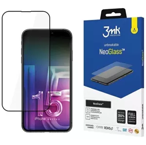 Ochranné sklo 3MK NeoGlass iPhone 15 6.1" black