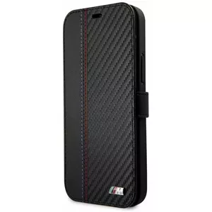 Púzdro BMW iPhone 12 mini 5,4" black book M Collection PU Carbon Stripe (BMFLBKP12SMCARBK )