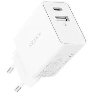 Nabíjačka Romoss AC30T USB + USB-C wall charger 30W, white (6936857201298)