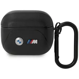 Púzdro BMW AirPods 3 gen cover Black Leather Curved Line (BMA322PVTK)