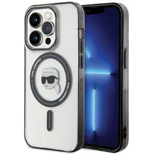 Kryt Karl Lagerfeld KLHMP15LHKHNOTK iPhone 15 Pro 6.1" transparent hardcase IML Karl`s Head MagSafe (KLHMP15LHKHNOTK)