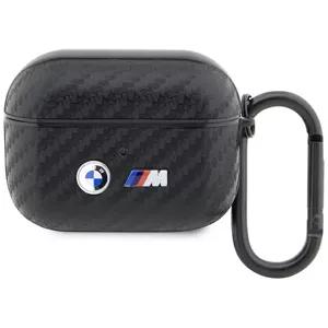 Púzdro BMW AirPods Pro cover Black Carbon Double Metal Logo (BMAPWMPUCA2)