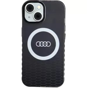 Kryt Audi IML Big Logo MagSafe Case iPhone 15 6.1" black hardcase AU-IMLMIP15-Q5/D2-BK (AU-IMLMIP15-Q5/D2-BK)