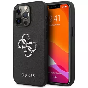 Kryt Guess GUHCP13XSA4GSBK iPhone 13 Pro Max 6,7" black hardcase Saffiano 4G Metal Logo (GUHCP13XSA4GSBK)