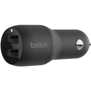 Belkin BOOST CHARGE duálna USB-A nabíjačka do auta, 2x 12W, čierna