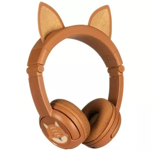 Slúchadlá Wireless headphones for kids Buddyphones Play Ears Plus fox, Brown (4897111741061)