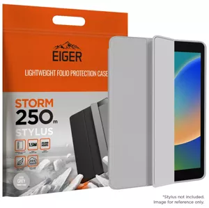 Púzdro Eiger Storm 250m Stylus Case for Apple iPad 10.2 (9th Gen) in Light Grey