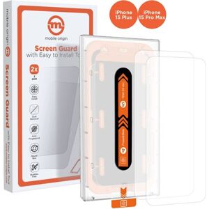 Mobile Origin Orange Screen Guard 2 Pack 2,5D ochranné sklo s aplikátorom iPhone 15 Pro Max/15 Plus
