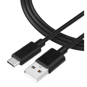 Kábel Tactical Smooth Thread USB-A/USB-C 2 m čierny