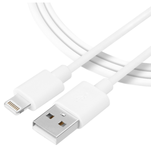 Kábel Tactical Smooth Thread USB-A/Lightning 0.3 m biely
