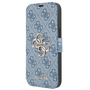 Diárové puzdro Guess na Apple iPhone 13 mini GUBKP13S4GMGBL 4G Metal Logo modré