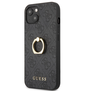 Plastové puzdro Guess na Apple iPhone 13 mini GUHCP13S4GMRGR 4G Ring sivé