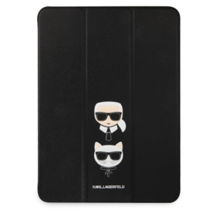 Puzdro Karl Lagerfeld na Apple iPad Pro 12.9 KLFC12OKCK Karl Lagerfeld and Choupette Head Saffiano čierne