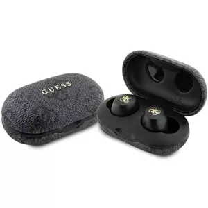 Slúchadlá Guess Bluetooth headphones GUTWSP4EGK TWS + ENC docking station black 4G Metal (GUTWSP4EGK)