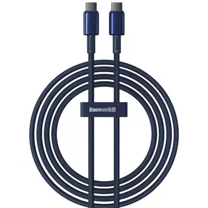 Kábel Baseus Tungsten Glod USB-C to USB-C cable, 100W, 2m (blue)