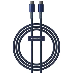 Kábel Baseus Tungsten Glod USB-C to USB-C cable, 100W, 1m (blue)