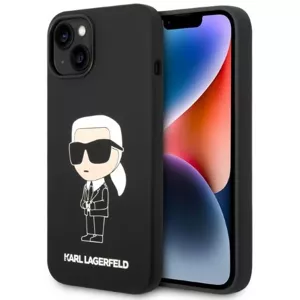 Kryt Karl Lagerfeld iPhone 14 6,1" hardcase black Silicone Ikonik (KLHCP14SSNIKBCK)