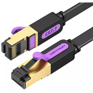 Kábel Vention Flat UTP Category 7 Network Cable ICABH 2m Black