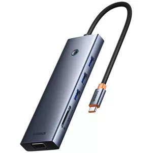 USB Hub Baseus 10-Port HUB Type-C UltraJoy HDMI, VGA, 3xUSB 3.0, PD, RJ45, SD/TF, 3.5mmGrey