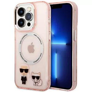 Kryt Karl Lagerfeld KLHMP14LHKCP iPhone 14 Pro 6,1" hardcase pink Karl & Choupette Aluminium Magsafe (KLHMP14LHKCP)