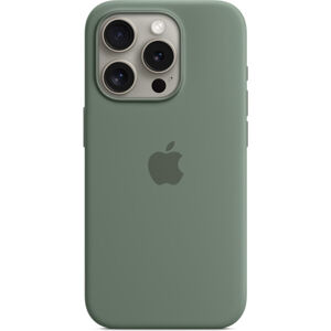 Apple silikínový kryt s MagSafe na iPhone 15 Pro cyprišovo zelená