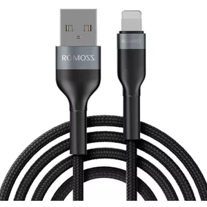 Kábel USB cable for Lightning Romoss CB12B 2.4A 1m, black (6973693493975)