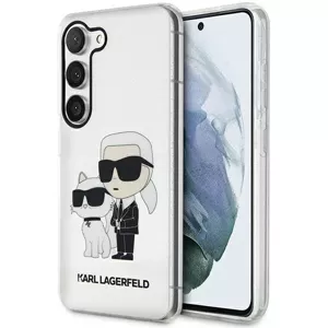 Kryt Karl Lagerfeld Samsung Galaxy S23 transparent hardcase Gliter Karl&Choupette (KLHCS23SHNKCTGT)