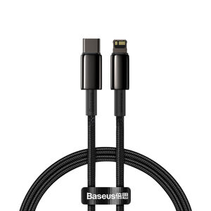 Dátový kábel Baseus Tungsten PD USB-C - Lightning 1,0 m 20W čierny