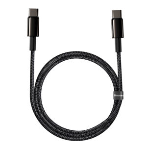 Dátový kábel Baseus Tungsten PD USB-C - USB-C 1,0 m 100W čierny