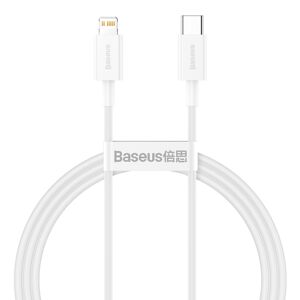 Dátový kábel Baseus Superior PD USB-C - Lightning 1,0 m 20W biely