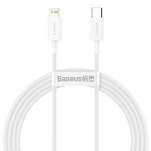 Dátový kábel Baseus Superior PD USB-C - Lightning 1,5 m 20W biely