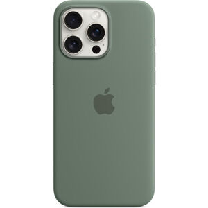 Apple silikínový kryt s MagSafe na iPhone 15 Pro Max cyprišovo zelená