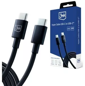 Kábel 3MK Hyper Cable USB-C - USB-C 100W 1.2m Black Cable