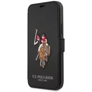 Púzdro US Polo USFLBKP12LPUGFLBK iPhone 12 Pro Max 6,7" czarny/black book Polo Embroidery Collection (USFLBKP12LPUGFLBK)