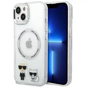 Kryt Karl Lagerfeld KLHMP14MHKCT iPhone 14 Plus 6,7" hardcase transparent Karl & Choupette Aluminium Magsafe (KLHMP14MHKCT)