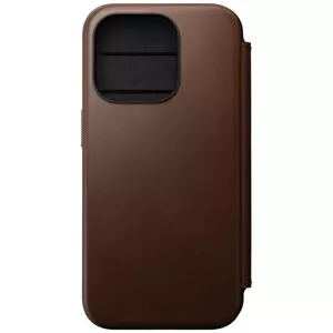 Púzdro Nomad Modern Leather Folio, brown - iPhone 15 Pro (NM01628385)
