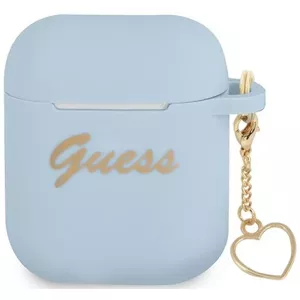 Obal Guess AirPods cover Bue Silicone Charm Collection (GUA2LSCHSB)